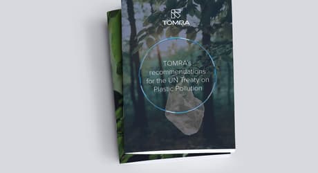 Cover der 10 Empfehlungen von TOMRA zum globalen Abkommen gegen Plastikverschmutzung 
