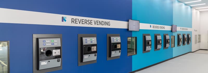 Reverse vending machines in a row