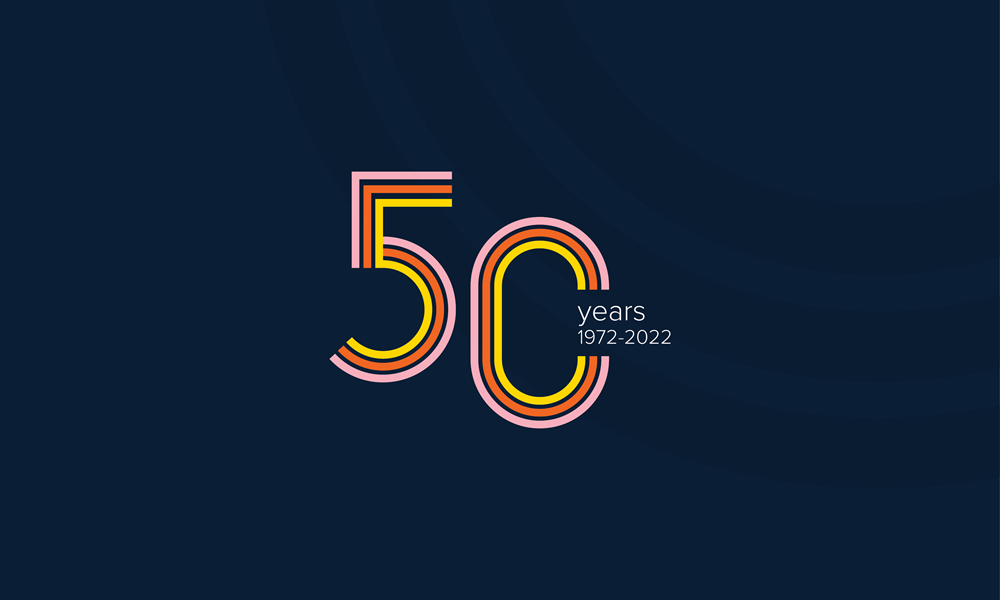 TOMRA 50 years logo banner