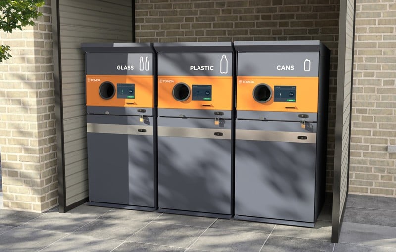 image of three reverse vending machines