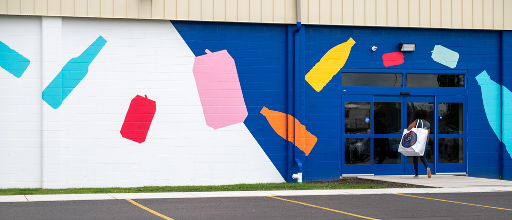 image of exterior of a recycling center