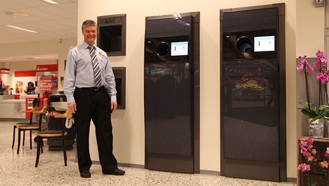 Image of T-9 reverse vending machines at Meny Hasle