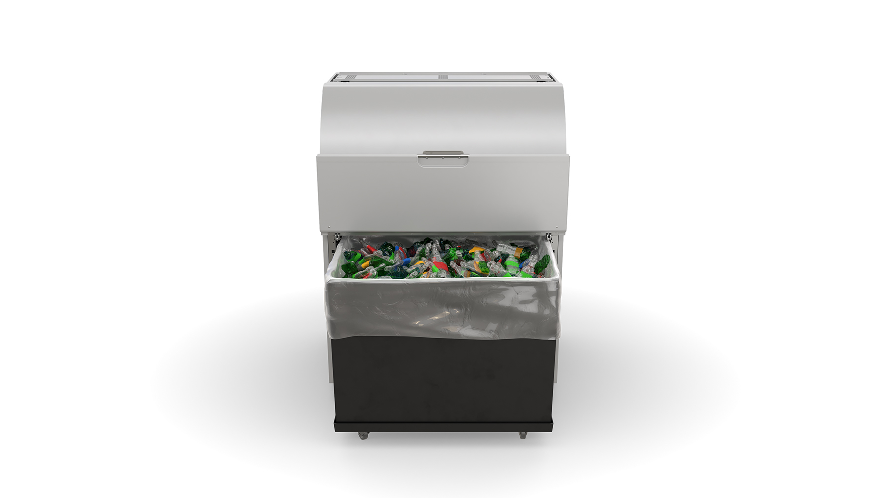 EasyPac bins with compacted plastic bottles
