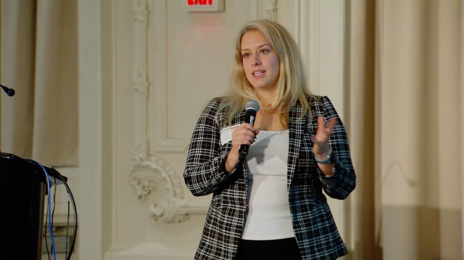Jordan Rutledge speaking at the seminar