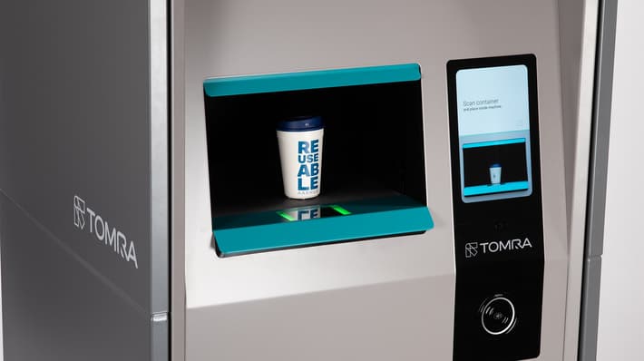 TOMRA reverse vending machine machine for reusable cups