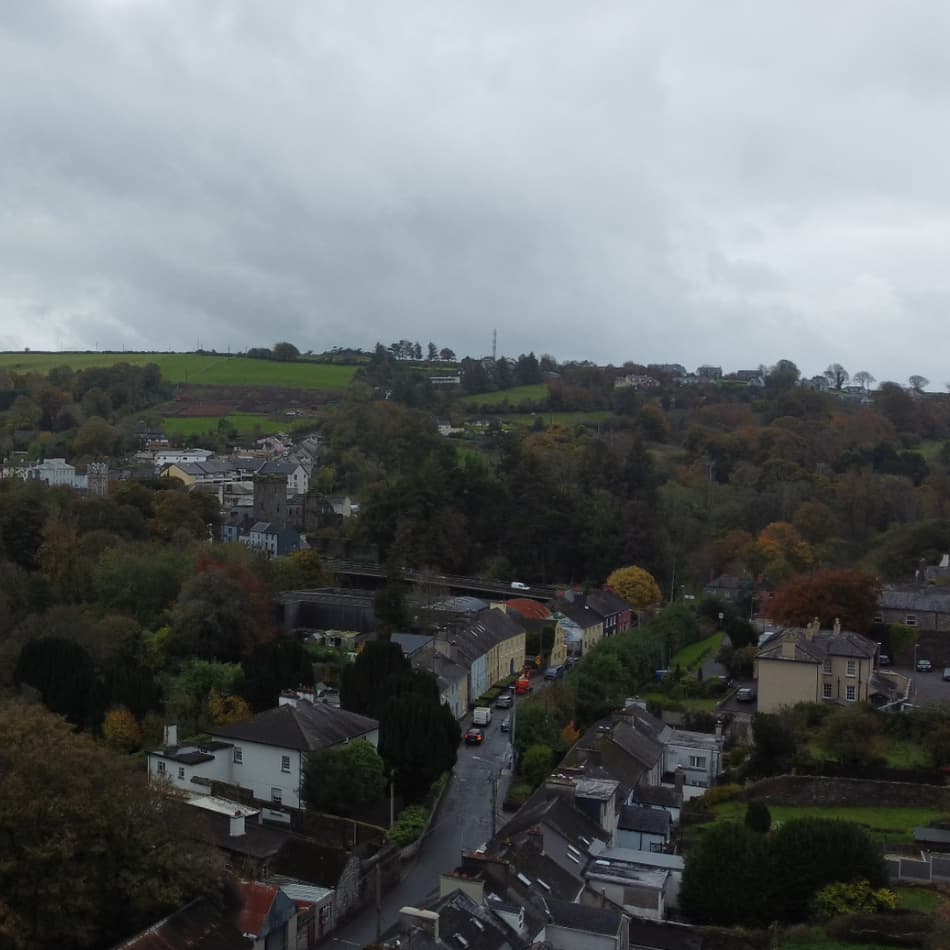 Drone view of Macroom city