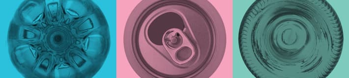 Plastic bottle, can, glass bottle