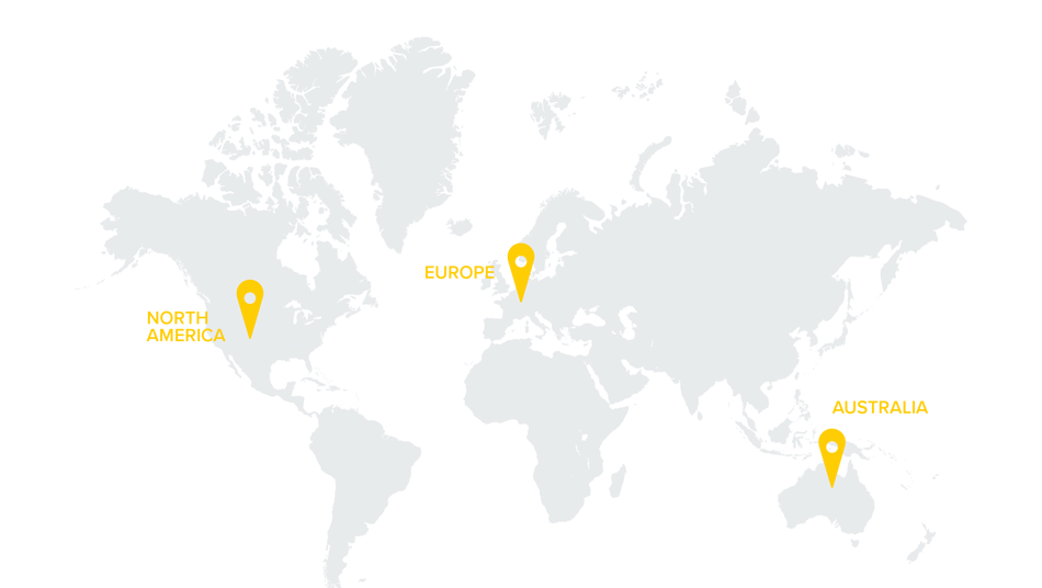 Global map with TOMRA Expert Line installations