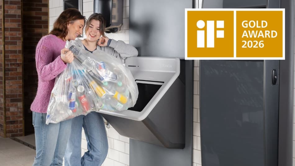 Toom Rai TOMRA R2 reverse vending machine wins Gold iF Design Award | TOMRA