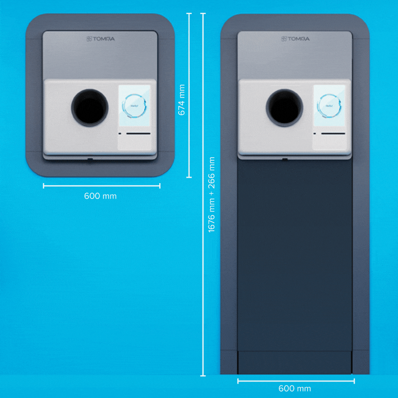 TOMRA T100: Single-Feed RVM for Bottle, Can & Glass Recycling | TOMRA