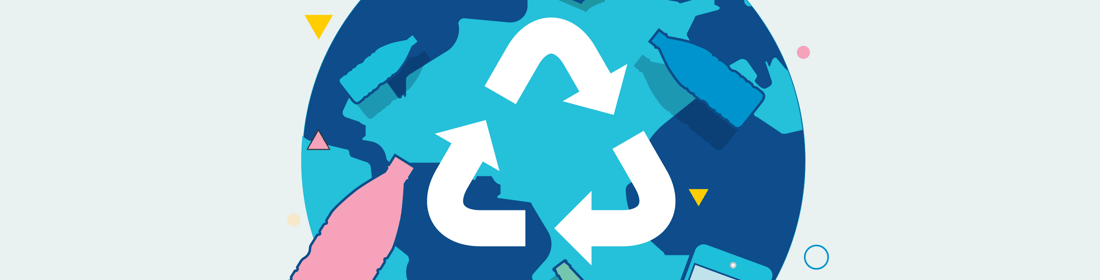 Illustration of DRS white paper globe and containers