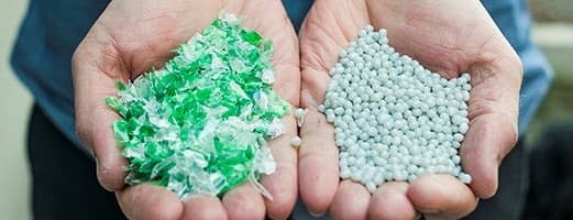 Image of hands holding plastics