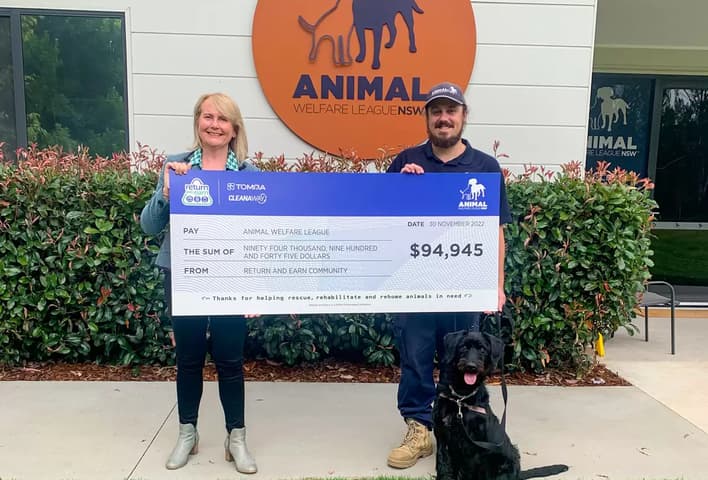 Image of Animal Welfare League cheque