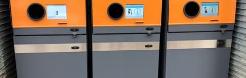 image of outdoor reverse vending machines