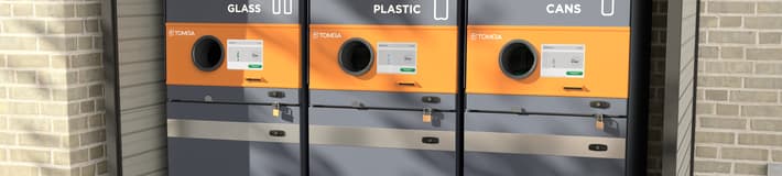 TOMRA S1 reverse vending machines standing outdoor