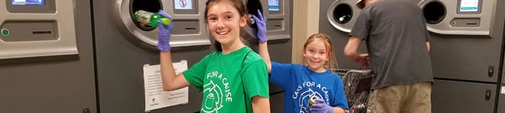 Image of Scalia sisters working with Cans For A Cause