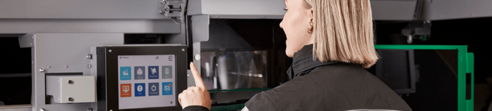 Technician doing service on r1 reverse vending machine