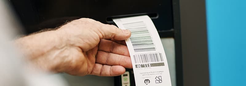 voucher coming out from the machine