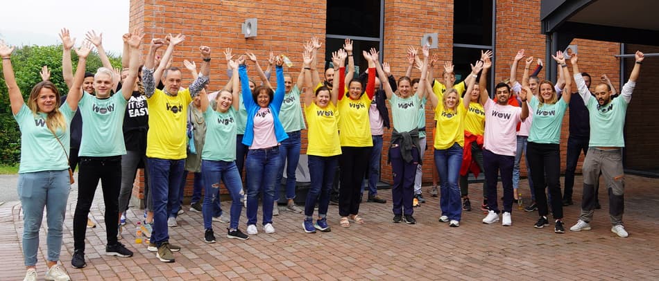 Funcionários da TOMRA prontos para o evento Clean up na Noruega