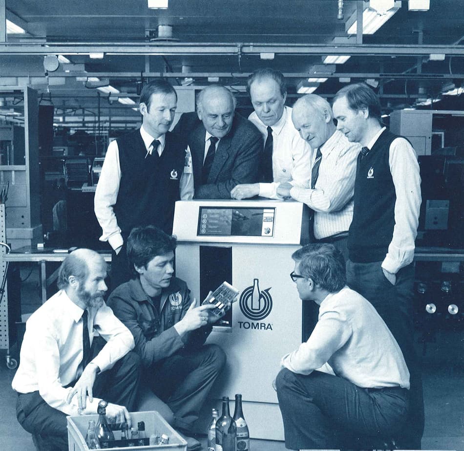 TOMRA Board of Directors with employees in 1984