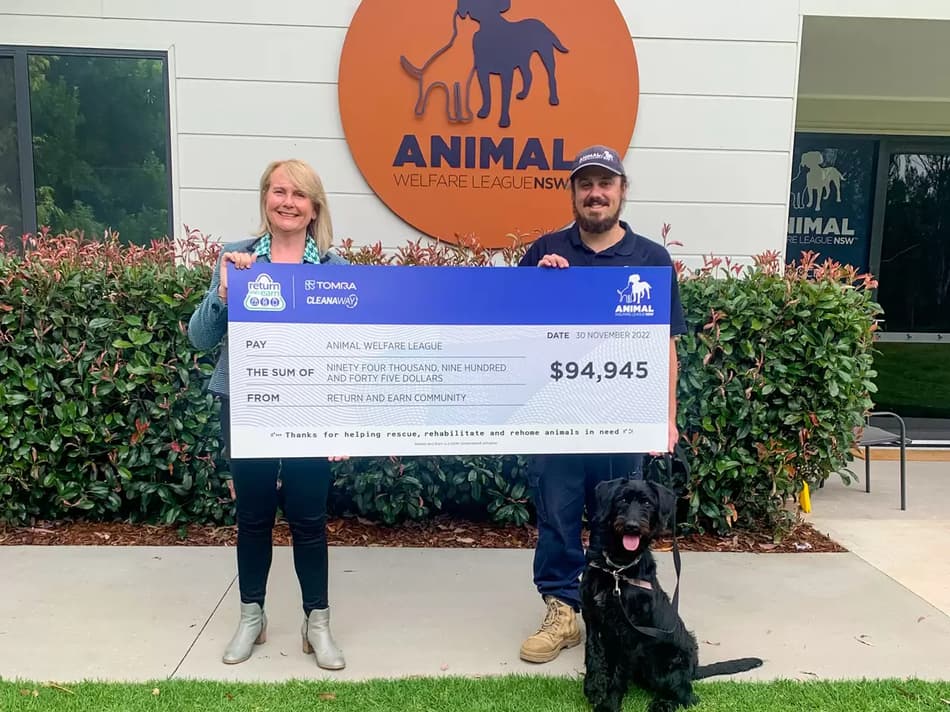 Animal Welfare League cheque