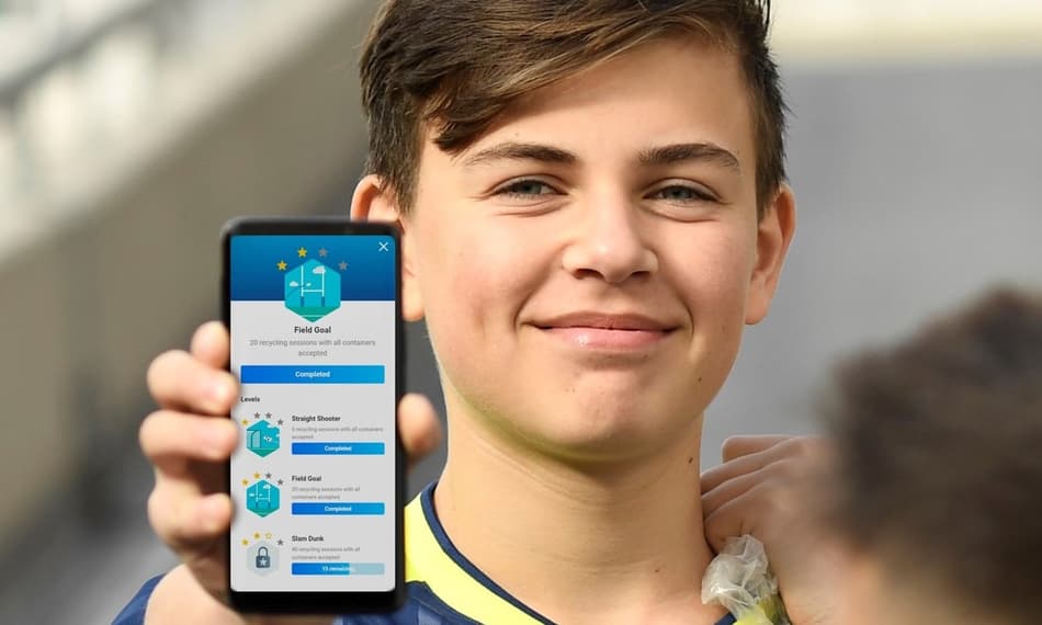 Photo of gamification in myTOMRA app