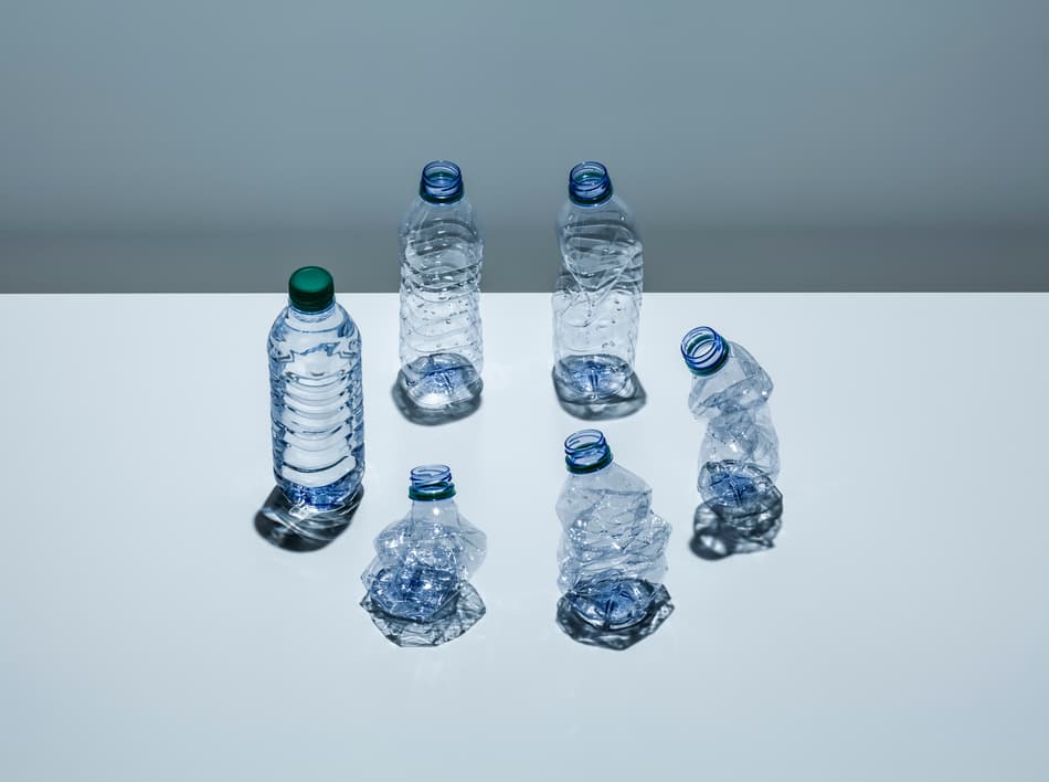 Empty bottles in circle