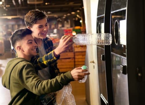 dos niños usando una rvm