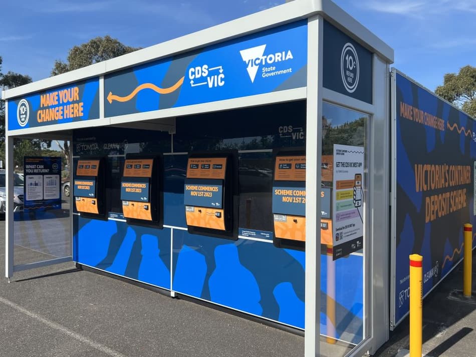 Freestanding reverse vending machines in Australia
