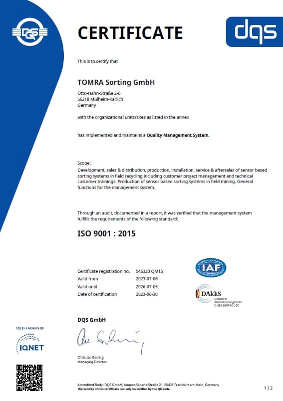 ISO 90001-certification